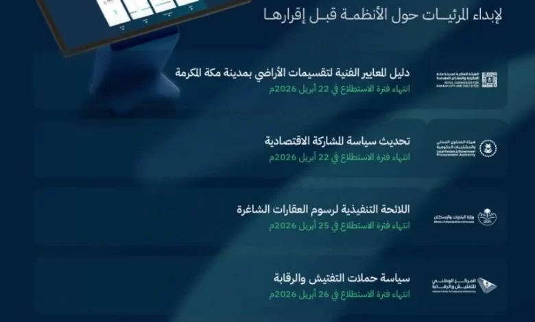 طرح-16-مشروعًا-عبر-منصة-استطلاع-لأخذ-مرئيات-العموم-والقطاعين-الحكومي-والخاص