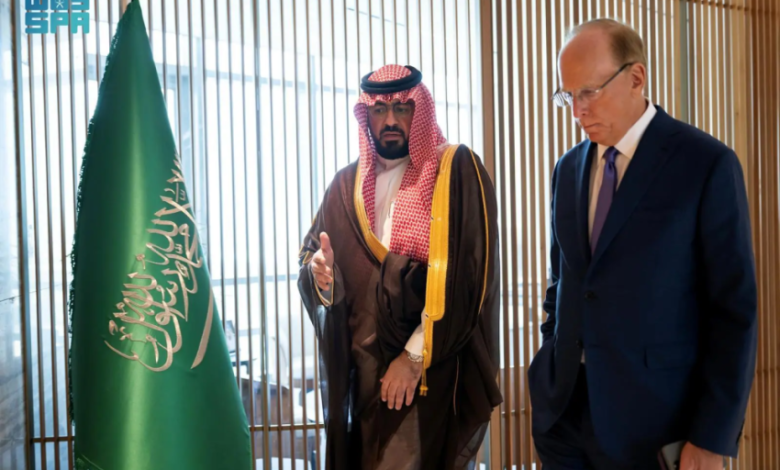 وزير-الاقتصاد-يجتمع-مع-رئيس-مجلس-الإدارة-والرئيس-التنفيذي-لشركة-بلاك-روك