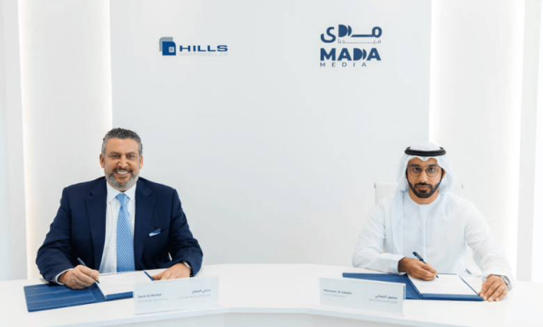 مدى-ميديا”-توقع-اتفاقية-مع-“هيلز-للإعلان-لإدارة-محفظة-أصول-إعلانية-في-دبي