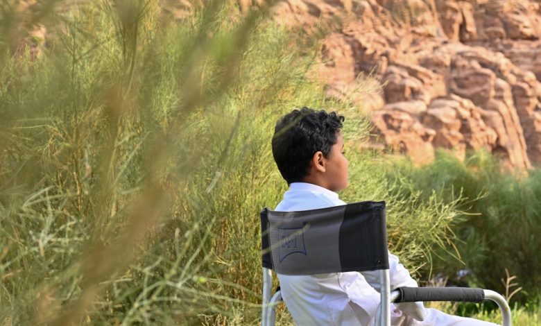تبوك.-فيضة-“النجيلة”-تجذب-الأهالي-والزوار-للاستمتاع-بأجواء-الربيع