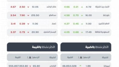 مؤشر-سوق-الأسهم-السعودية-يغلق-منخفضًا-عند-مستوى-11020-نقطة
