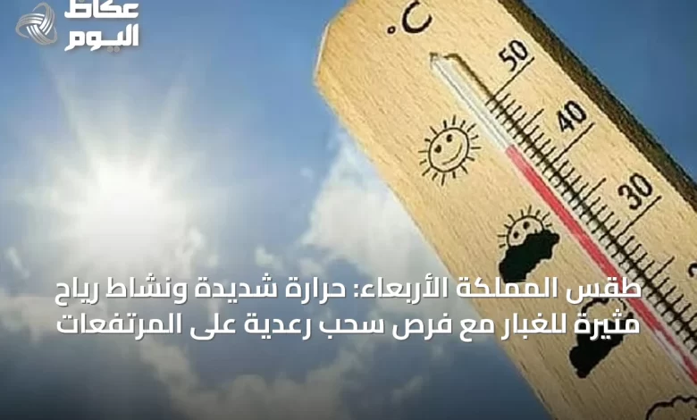 طقس-المملكة-الأربعاء:-حرارة-شديدة-ونشاط-رياح-مثيرة-للغبار-مع-فرص-سحب-رعدية-على-المرتفعات