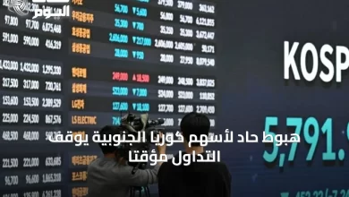 هبوط-حاد-لأسهم-كوريا-الجنوبية-يوقف-التداول-مؤقتاً
