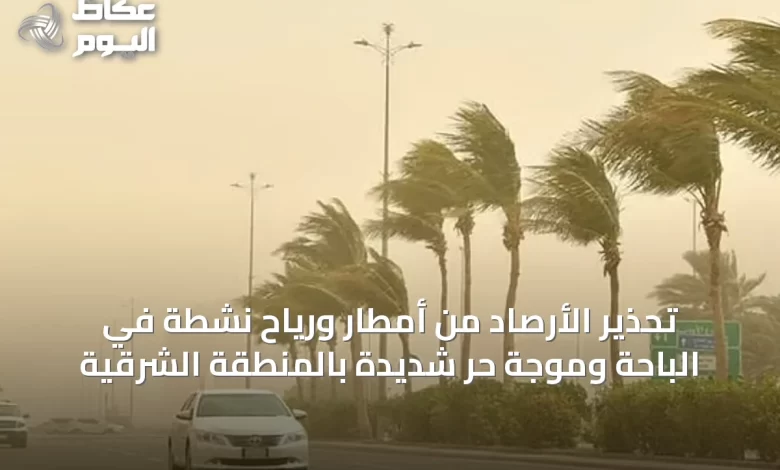 تحذير-الأرصاد-من-أمطار-ورياح-نشطة-في-الباحة-وموجة-حر-شديدة-بالمنطقة-الشرقية