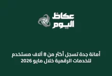 أمانة-جدة-تسجل-أكثر-من-8-آلاف-مستخدم-للخدمات-الرقمية-خلال-مايو-2026