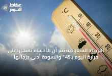 الأرصاد-السعودية-تُقرّ-أن-الأحساء-تسجل-أعلى-حرارة-اليوم-بـ45°-والسودة-أدنى-درجاتها