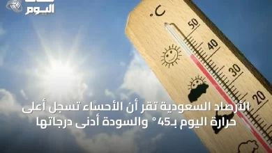 الأرصاد-السعودية-تُقرّ-أن-الأحساء-تسجل-أعلى-حرارة-اليوم-بـ45°-والسودة-أدنى-درجاتها