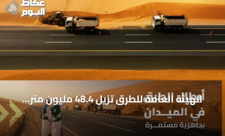 الهيئة-العامة-للطرق-تُزيل-48.4-مليون-متر-مكعب-من-الرمال-في-حرم-الطرق-خلال-2025